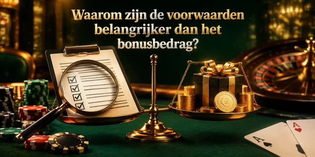Waarom zijn de voorwaarden belangrijker dan het bonusbedrag